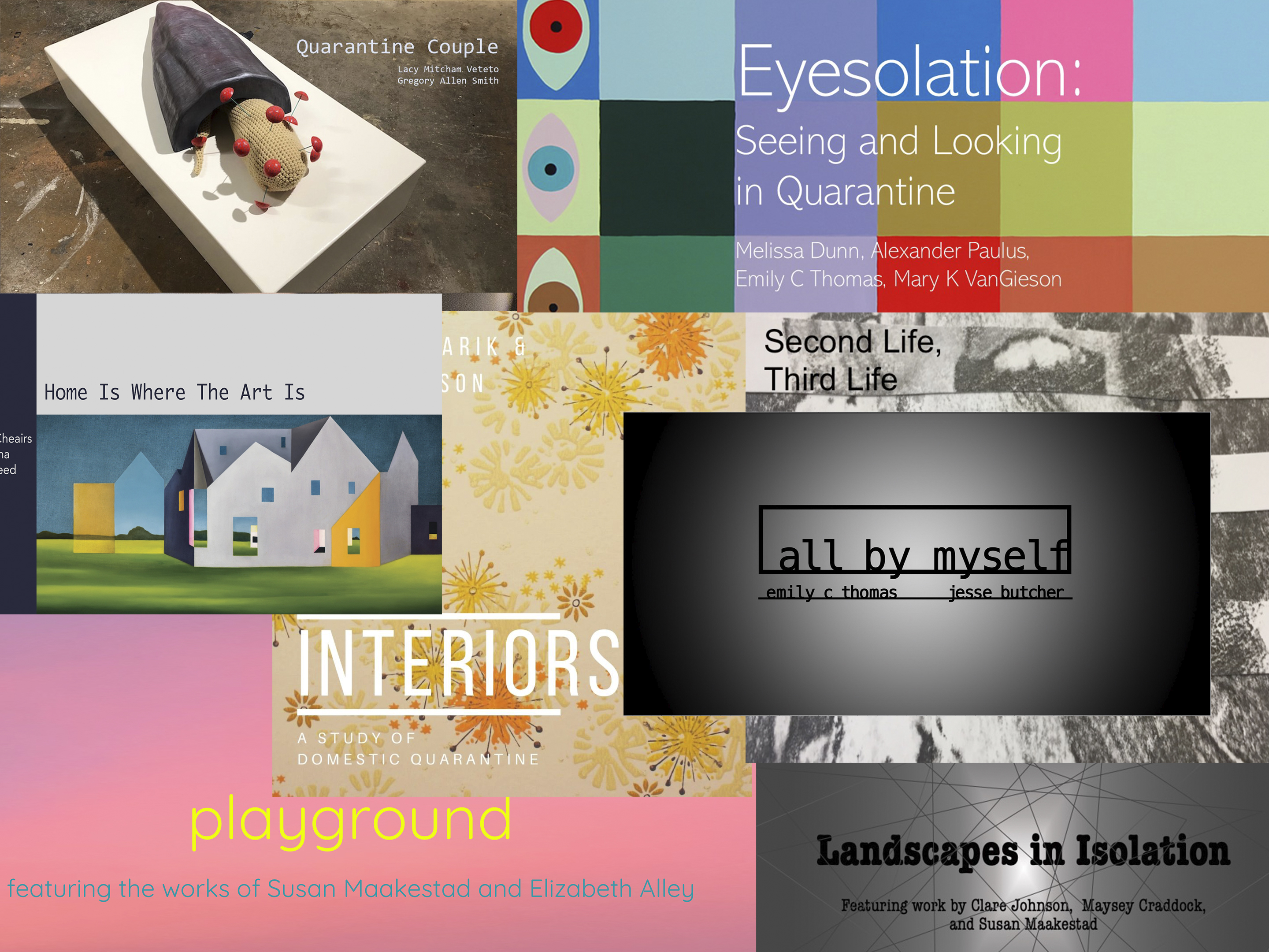 a collection of posters for virtual exhibits