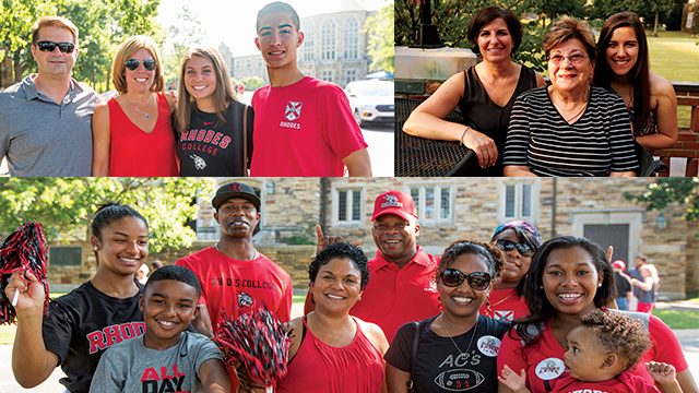 Parents and students enjoying Family Weekend