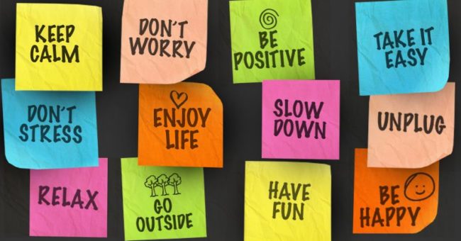  sticky notes with sayings on them