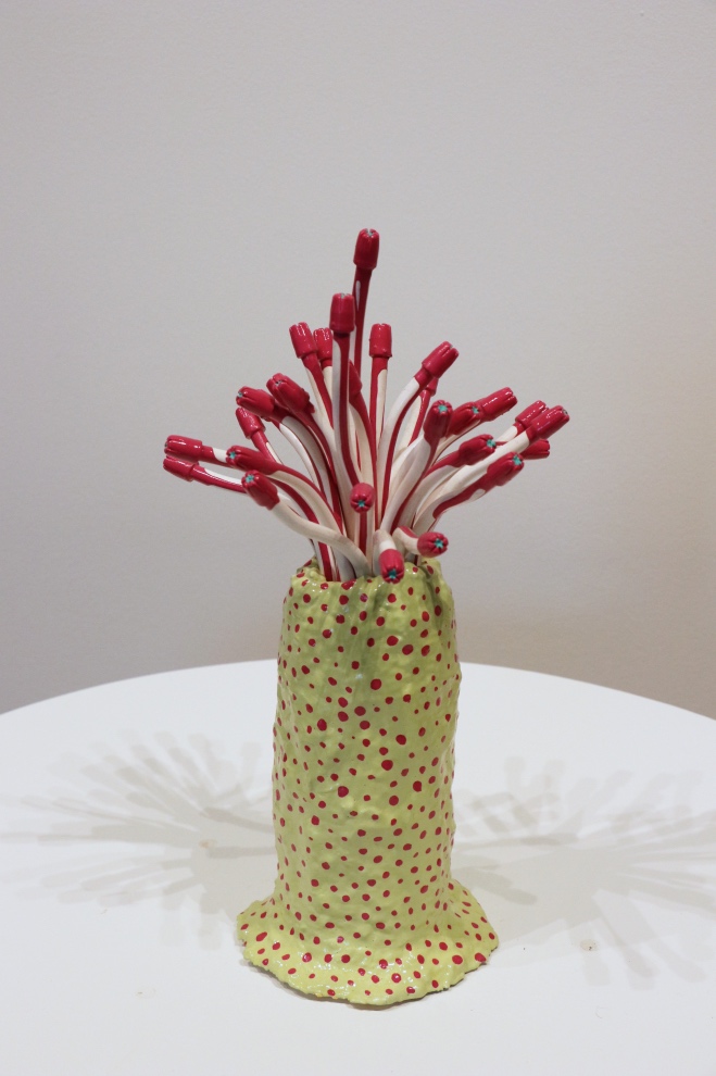 plastic, fiber, and enamel paint sculpture