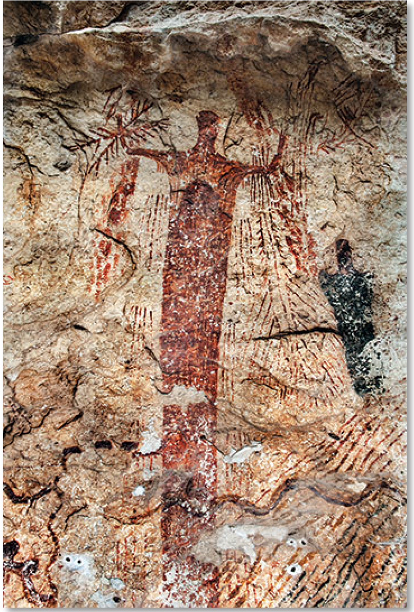 photo of ancient rock painting