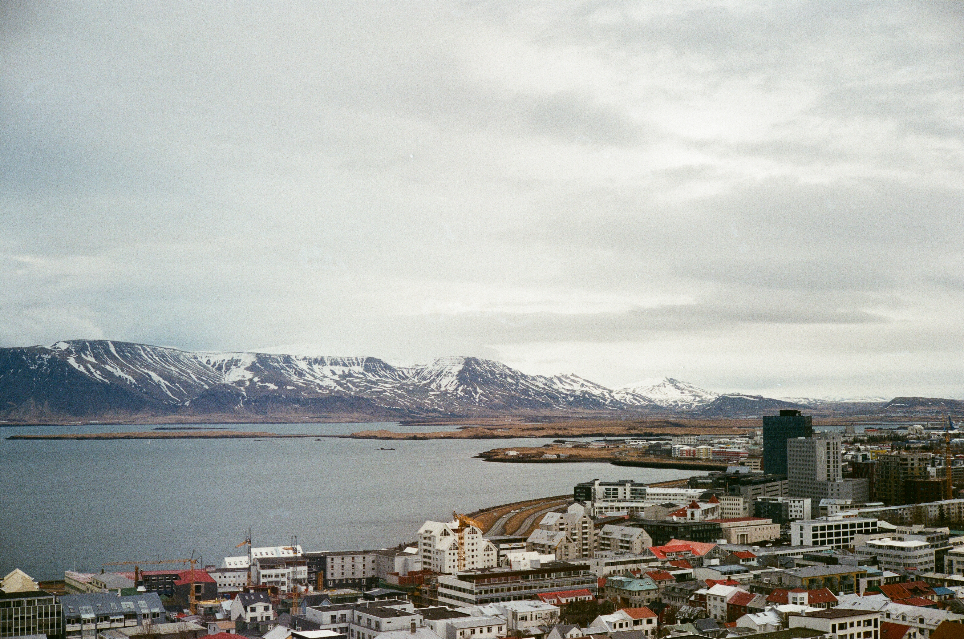 Mountains rising above the sound.