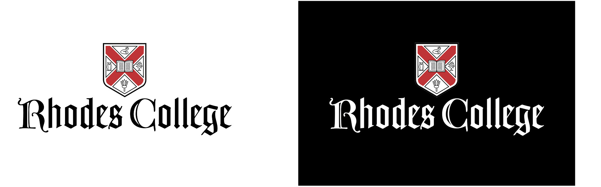a representation of the Rhodes College logo
