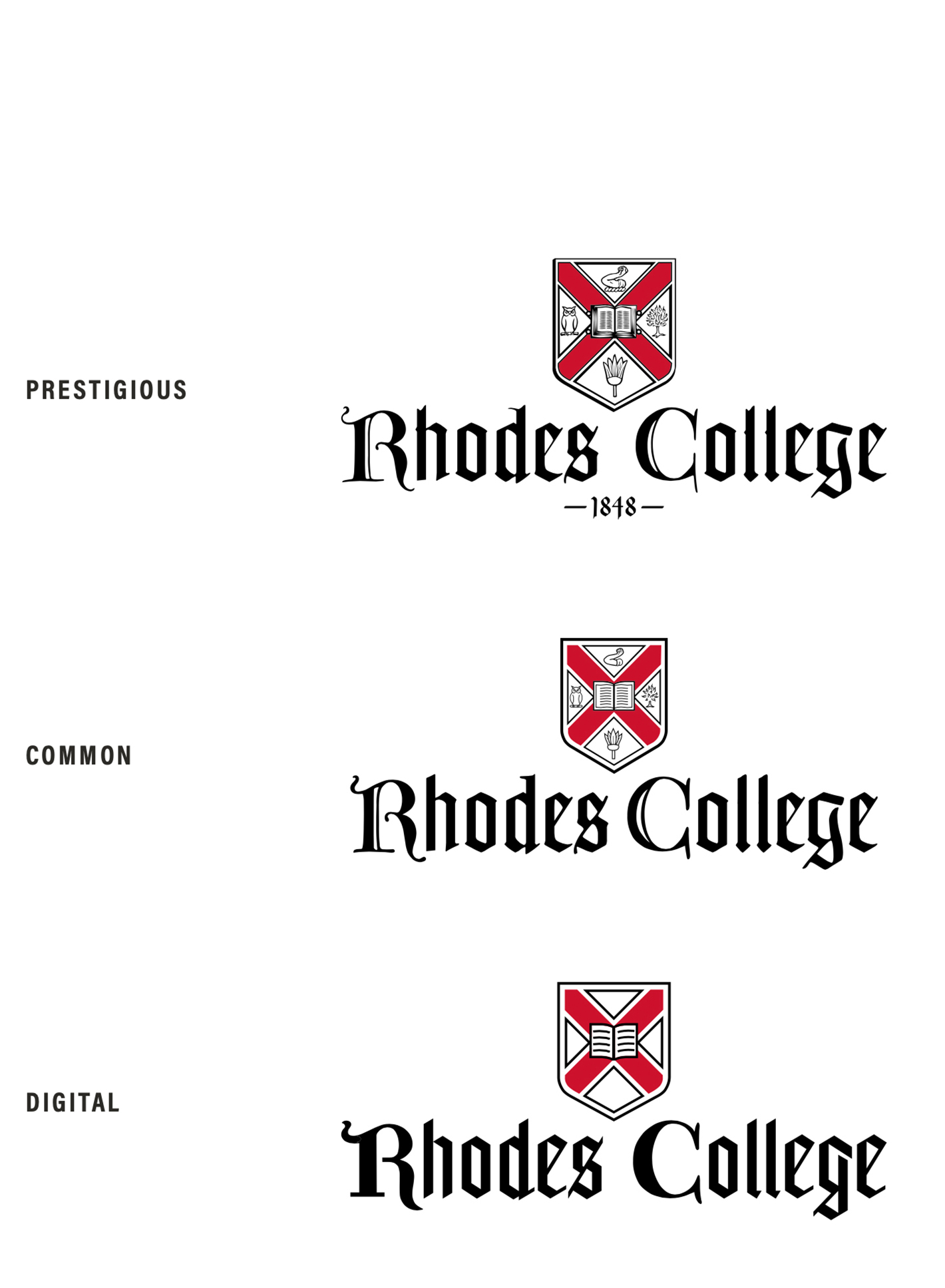 representations of the Rhodes College logos
