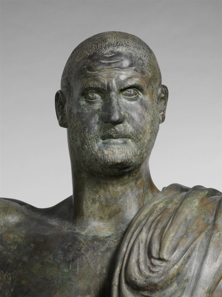 Close-up of Trebonianus Gallus Statue