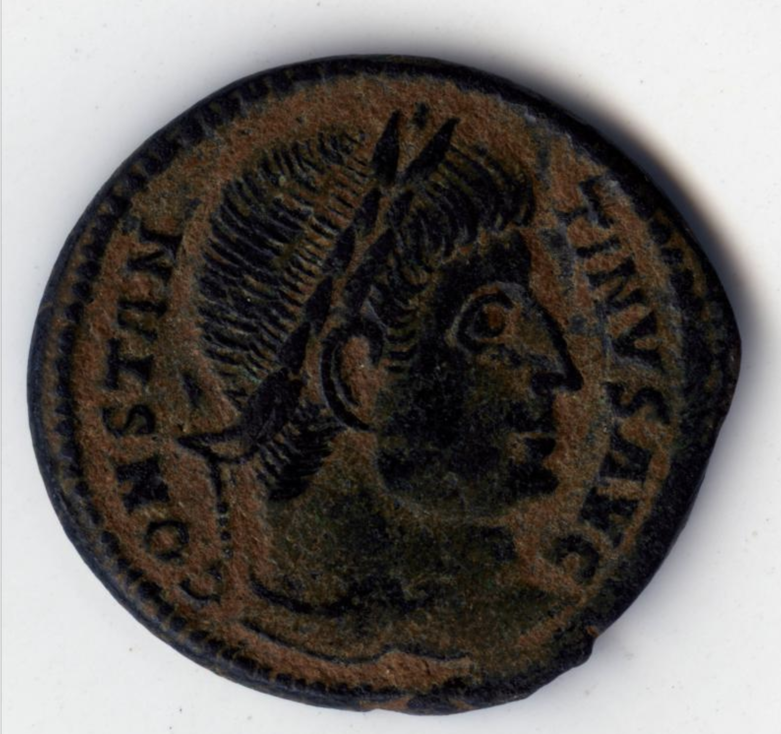 Coin showing Constantine the Great