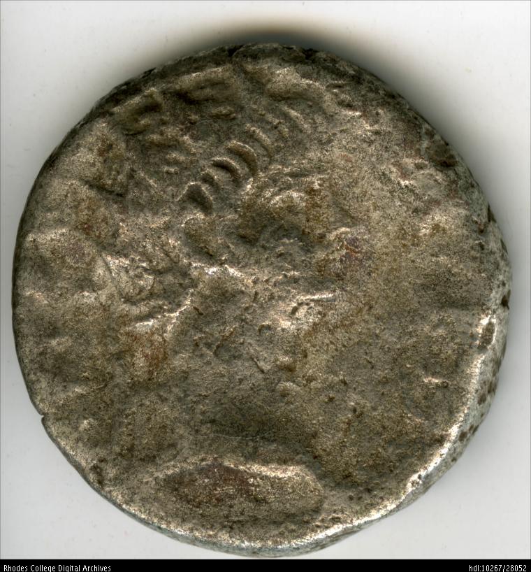 Obverse of coin 8, Nero wearing a radiant crown