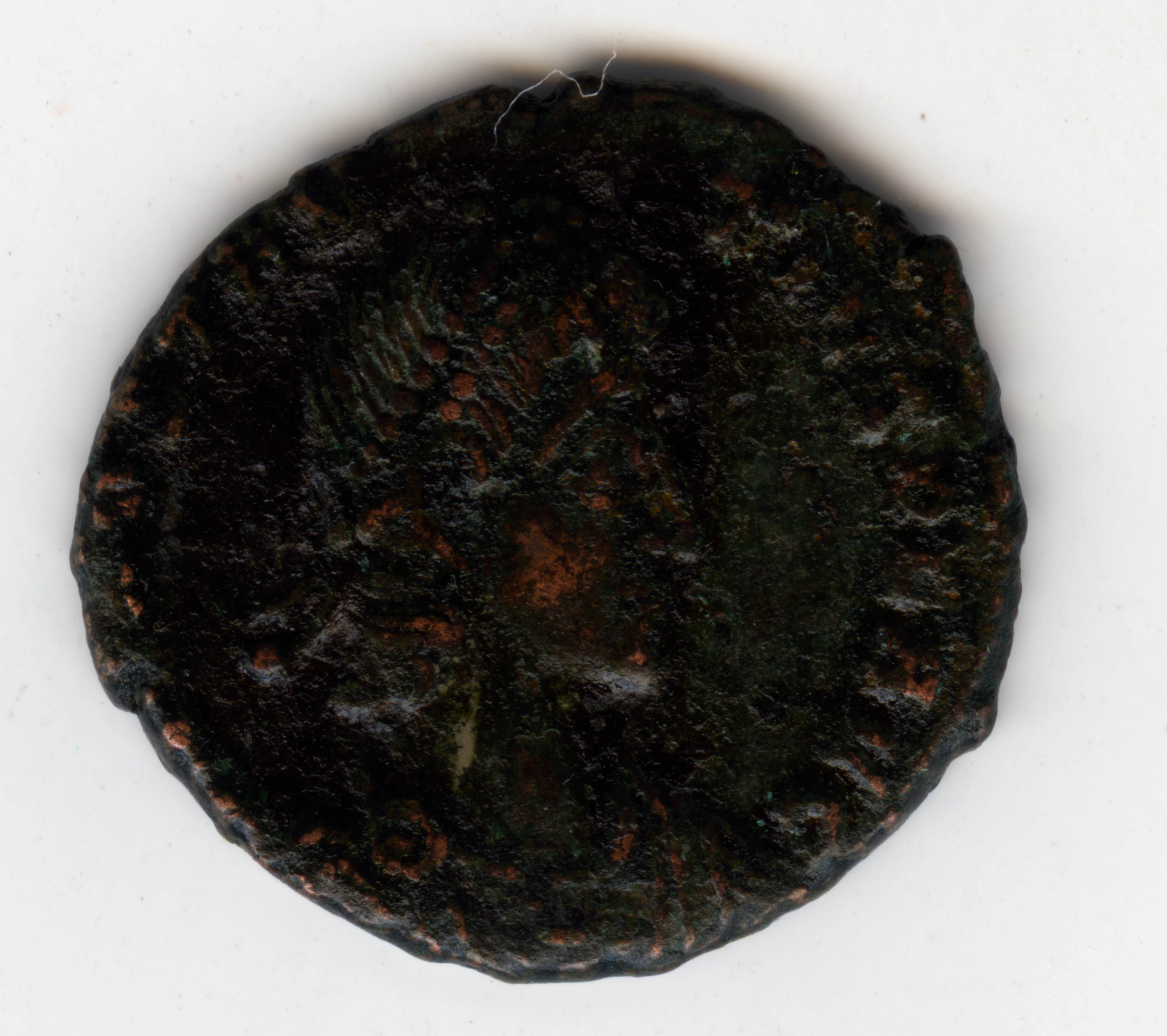 Bronze coin showing portraiture of Constantius II