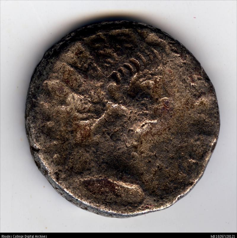 Obverse of coin 77, Nero wearing a radiant crown