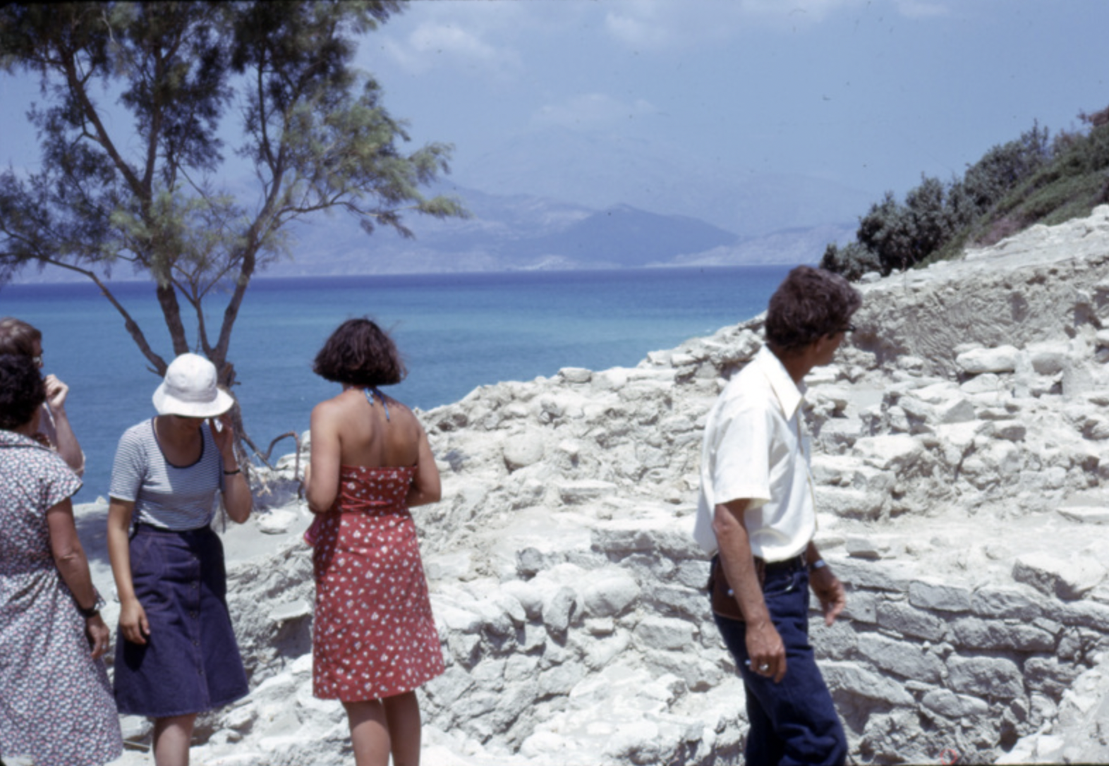 The image above captures the archaeological team at Kommos including the leader of the excavations, Joe Shaw (Slide 49) 