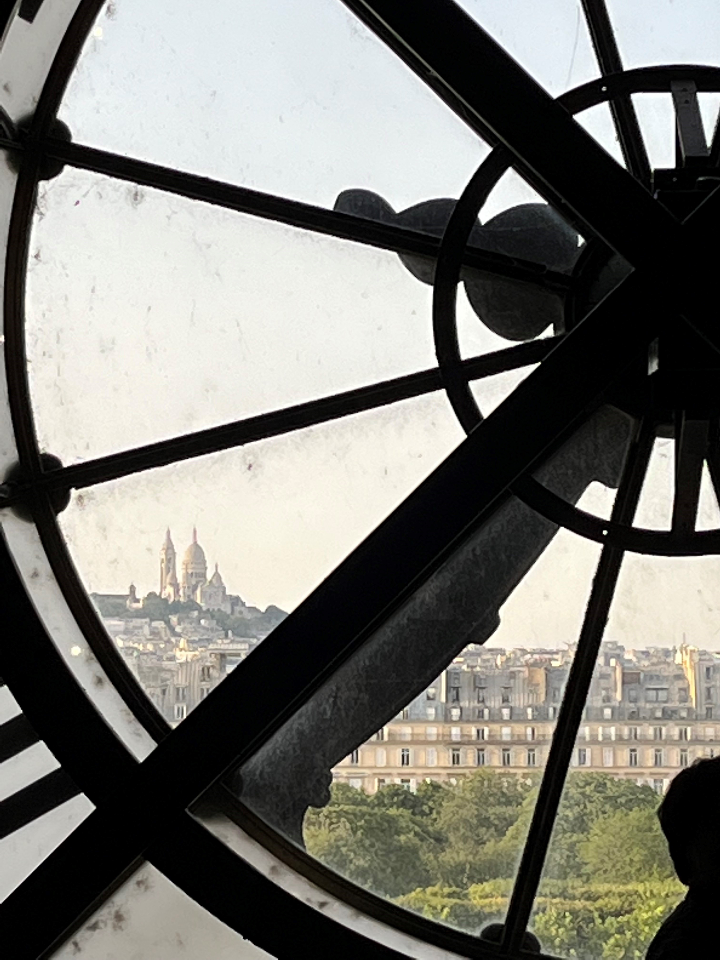 A view of Paris from inside a clocktower