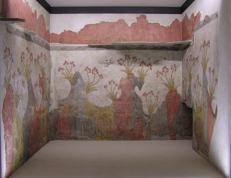 Landscape and bird fresco from House Delta 2.
