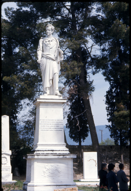 Statue of Lord Bryron in the Garden of Heroes at Missolonghi