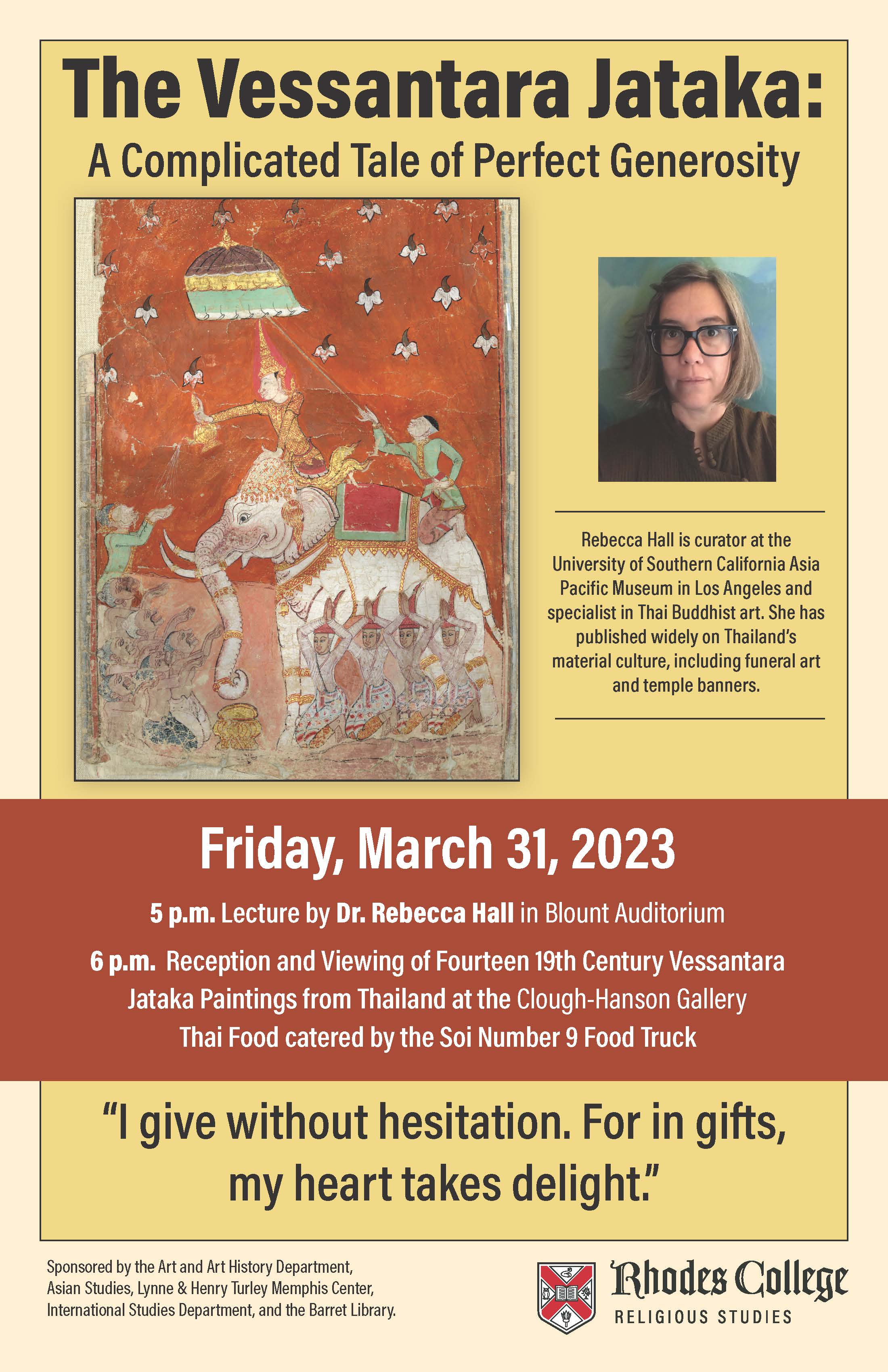 Lecture by Dr. Rebecca Hall on Friday, March 31 at 5pm 