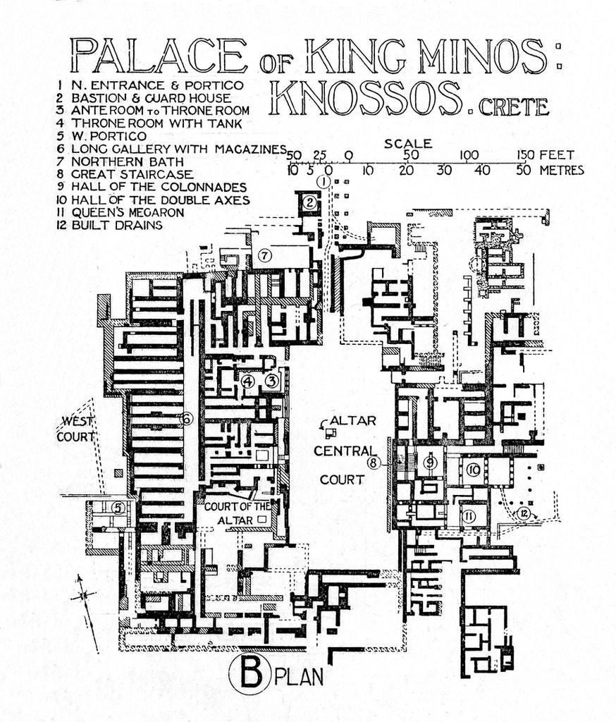 Plan of the Palace of Minos at Knossos