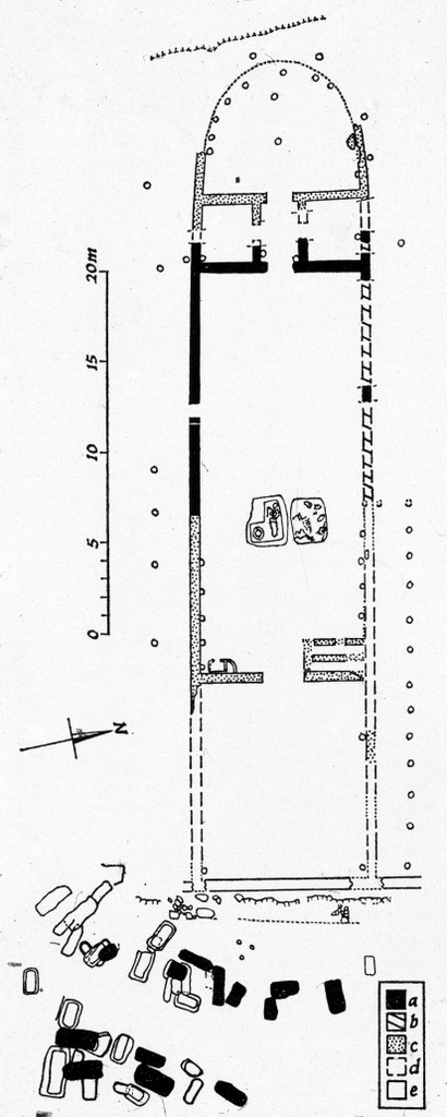 plan detailing the house at Lefkandi and Heroon