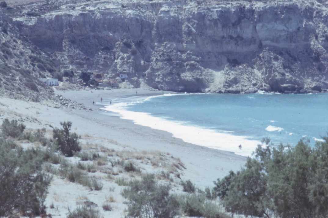 Photograph of a bach at kommos, near present day matala, Crete