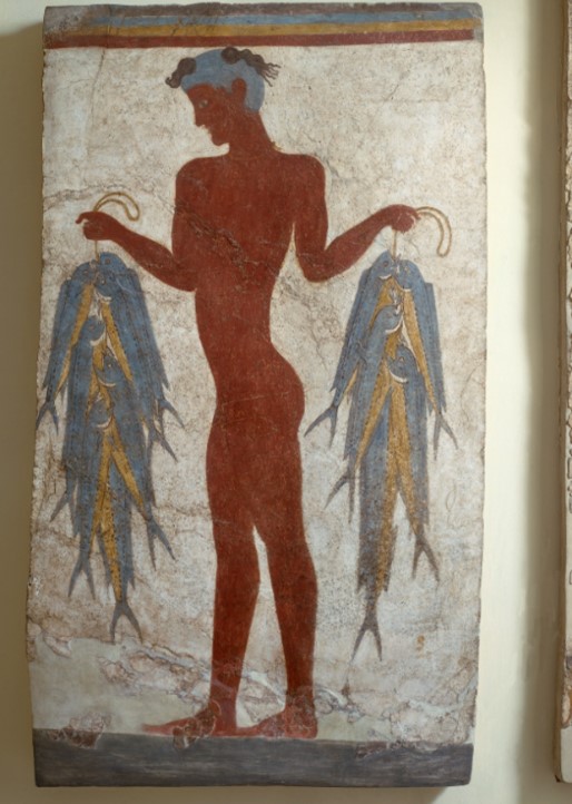 Fresco from Thera: detail of fisherman