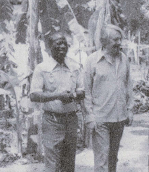 Black and white image of two men.