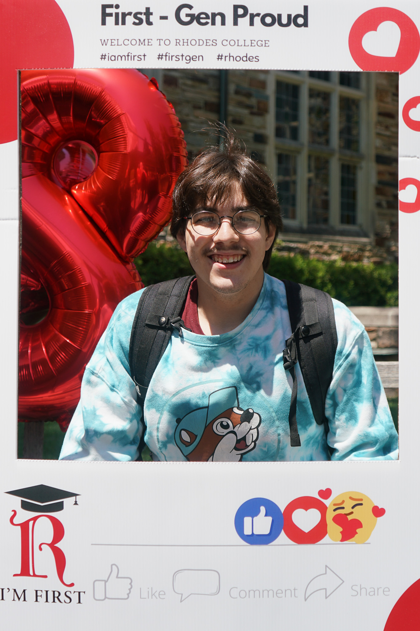 a poster featuring a student that says First-Generation
