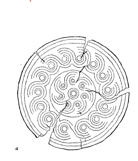 Figure 3: The diagram shows a detailed look at the craftsmanship of the inhumed woman’s breastplate, as seen in Figure 2.