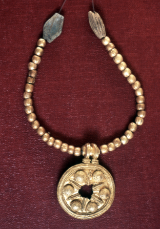 Figure 5: This is an image of a necklace from the Toumba of Lefkandi. 