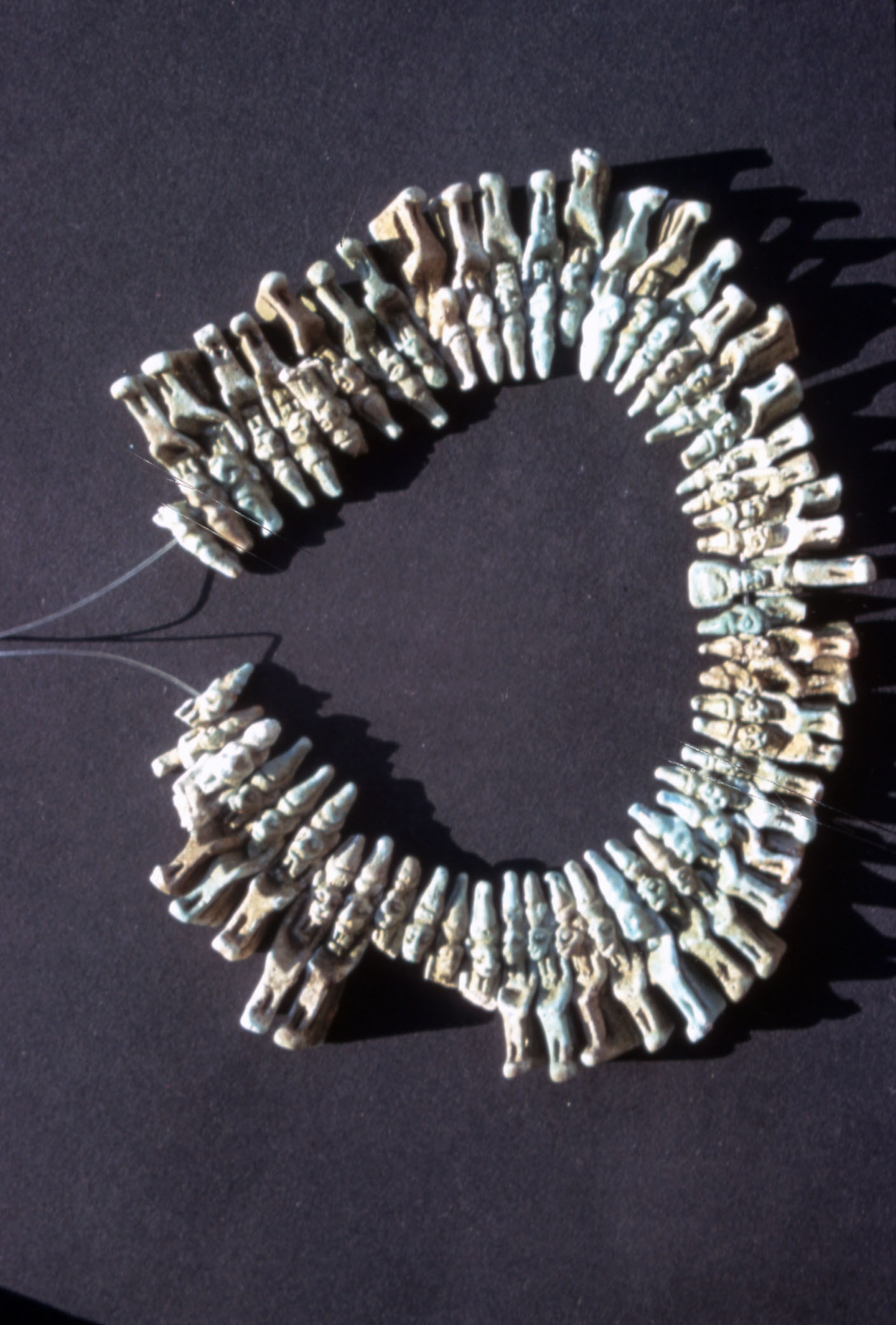 Figure 4: Seen here is a faience necklace found in the Lefkandi Toumba Complex alongside the body of the inhumed woman.