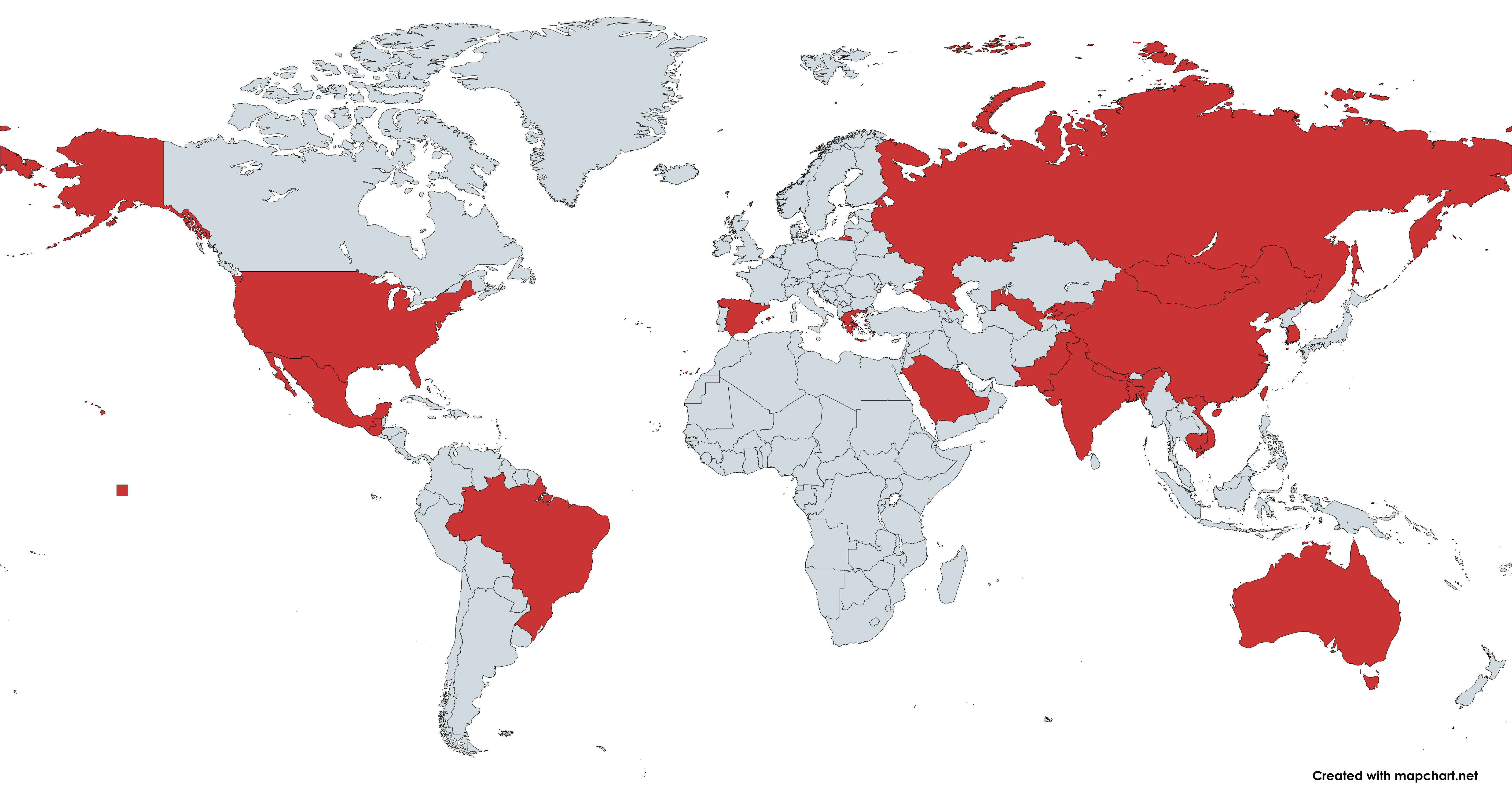 A world map showing where some of our 26-27 IPAs are from