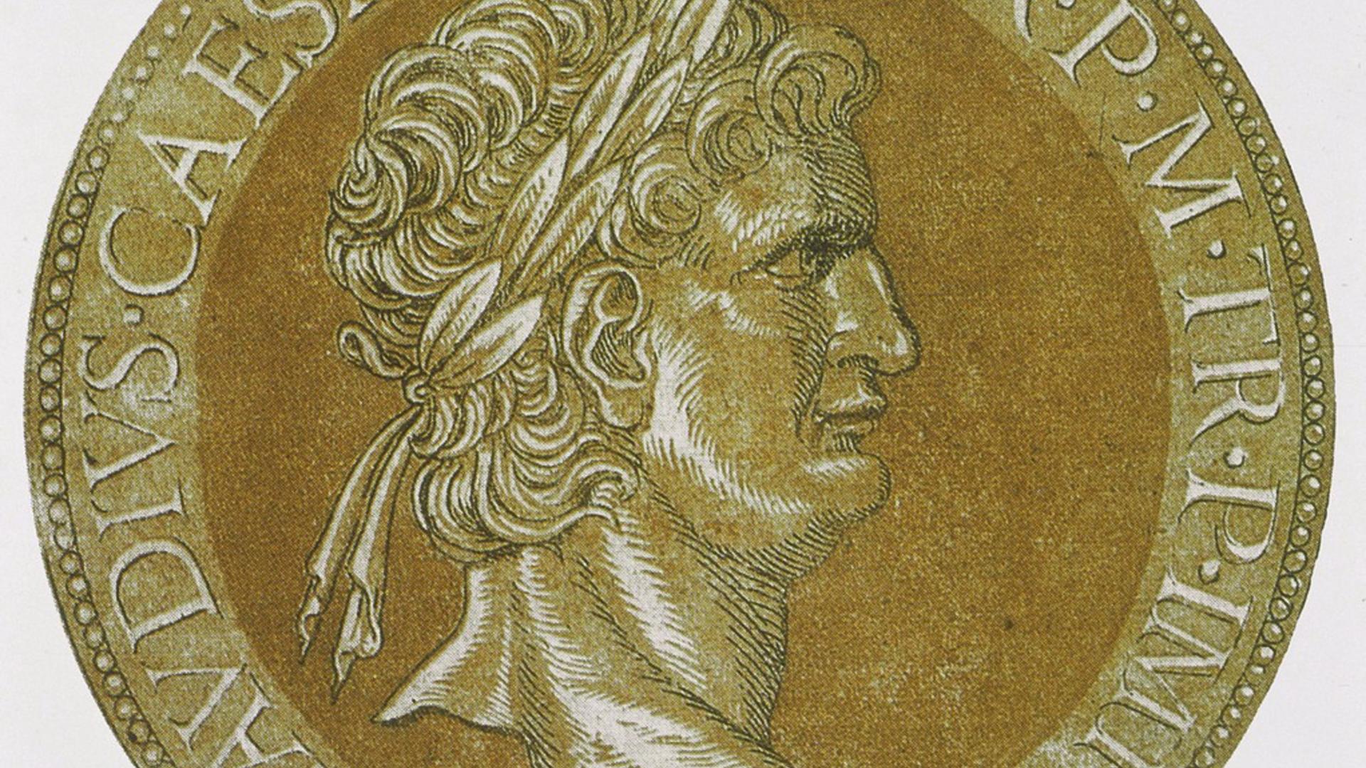 Portrait of Emperor Nero, 1557, two-colors print (etching and woodcut), Antwerp, Museum Plantin-Moretus