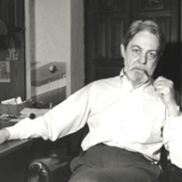 Shelby Foote at a desk