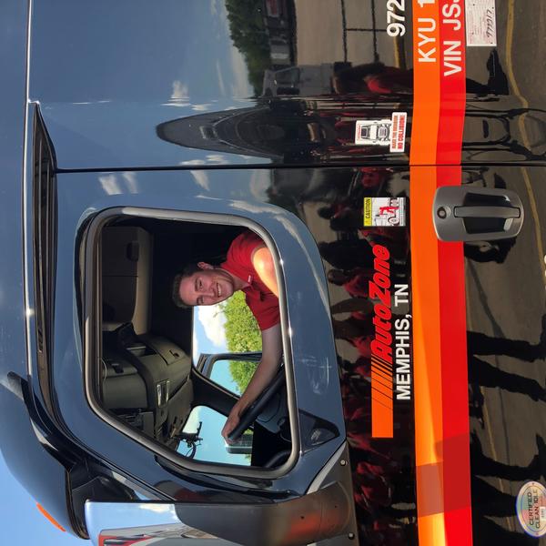 student driving a large truck