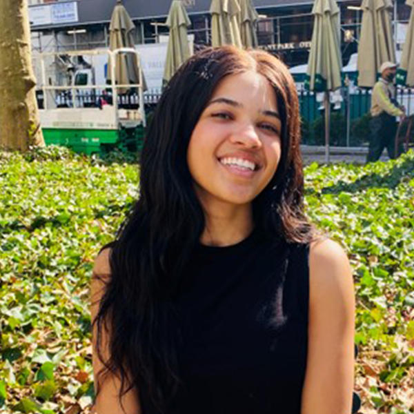 a young woman with long dark hair