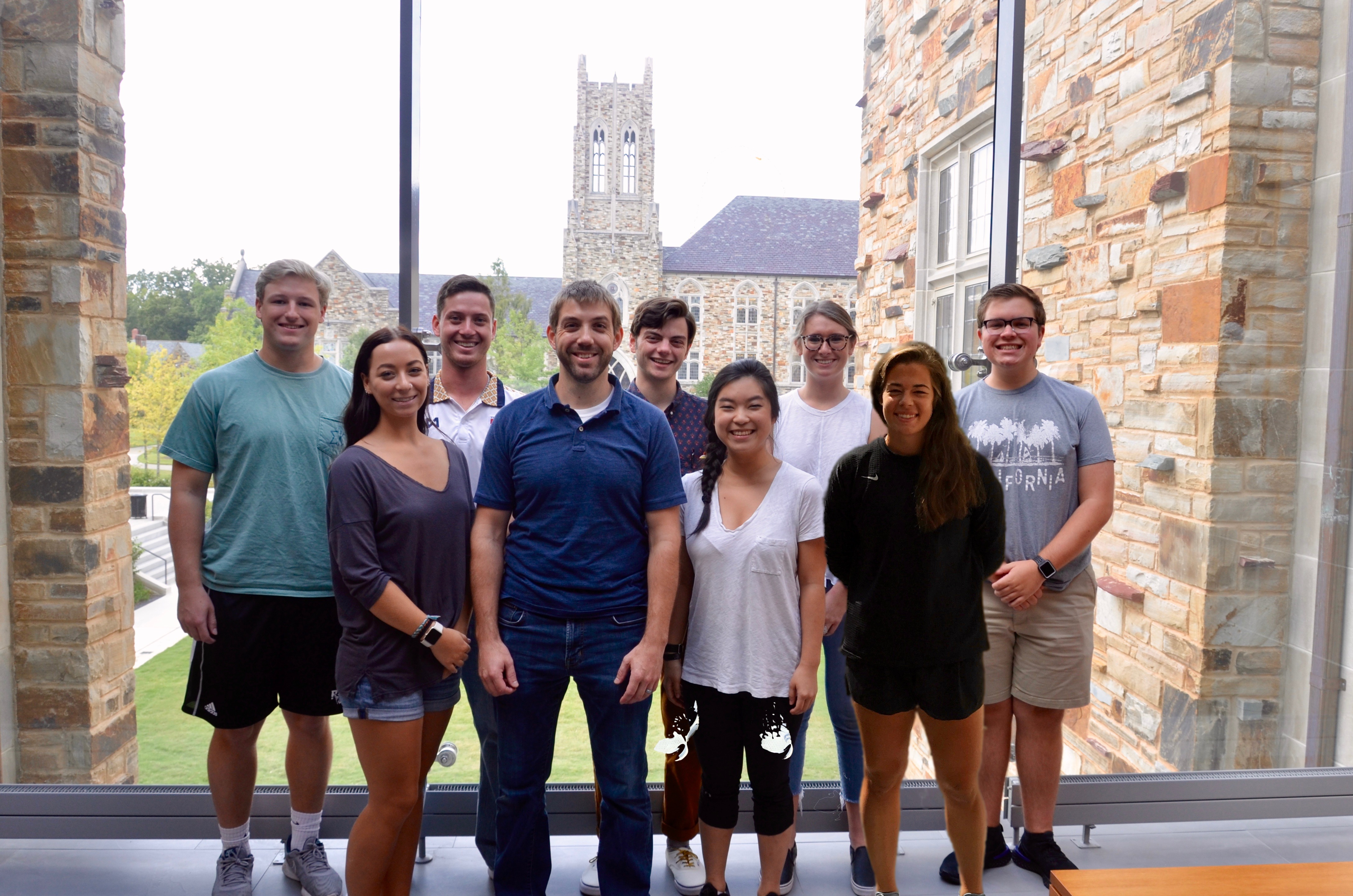 Will Eckenhoff with student researchers