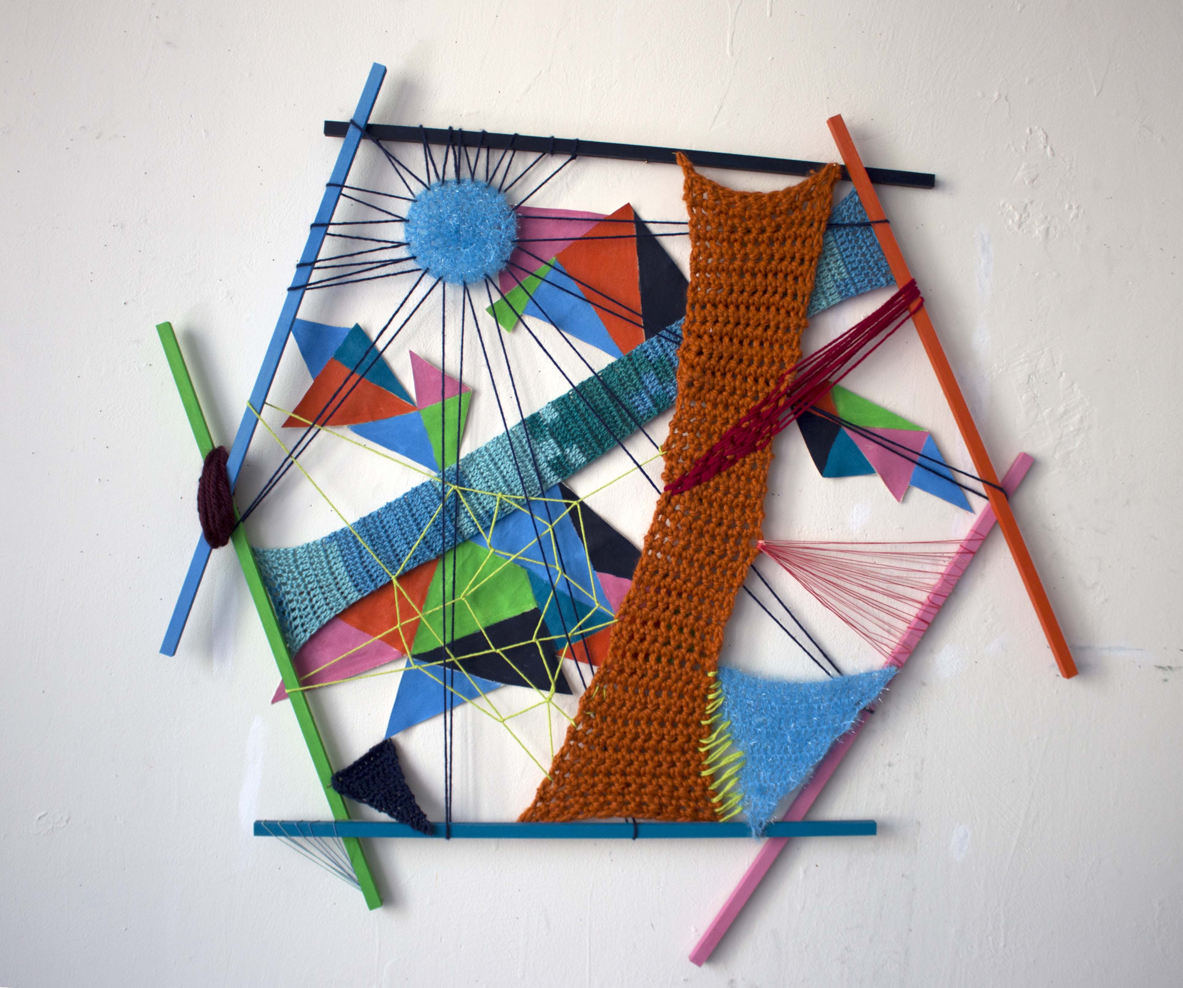 Painting made with yarn