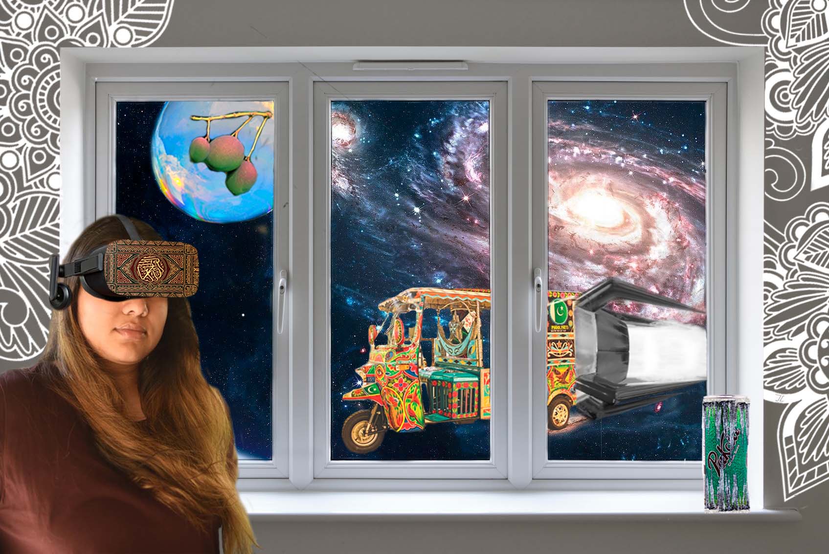 Image of a girl and space