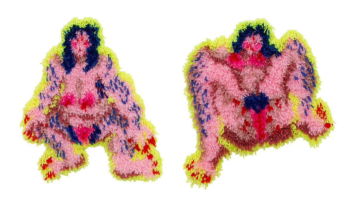 Two woven sculptures